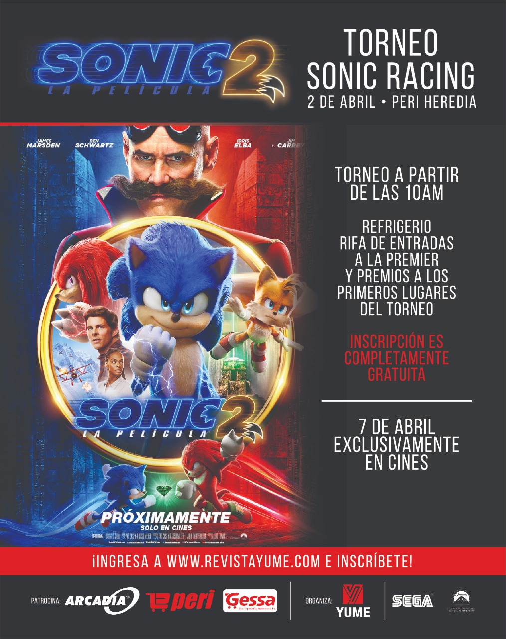 Sonic 2 la Película - Torneo de Sonic Racing